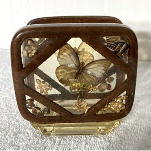 Vintage 70s Lucite Butterfly Napkin Holder Letter Holder Cottagecore Grannycore